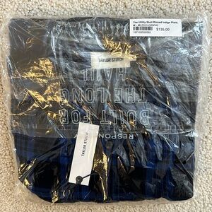 Taylor Stitch Mens Utility Shirt in Blue Plaid - Size 40